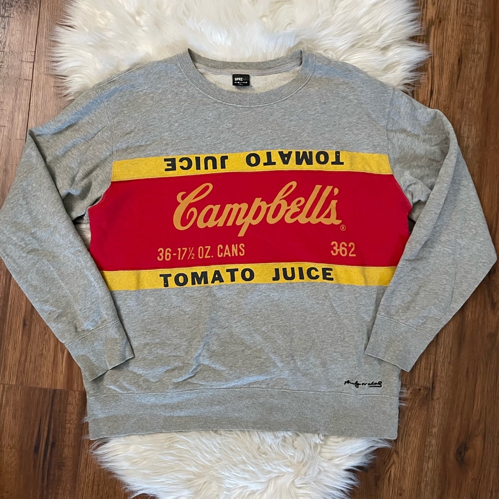 Uniqlo Gray and Red Crewneck Sweater